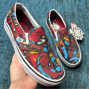 RARE Vans x Marvel Spiderman Classic Slip On Sneakers Limited Edition Size 6.5